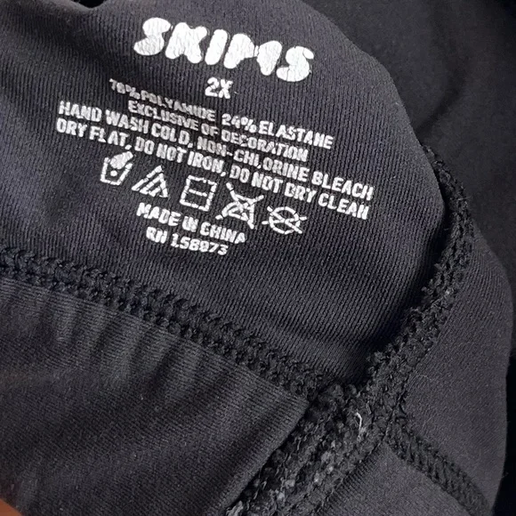 Skims Fits Everybody Scoopneck Bralette Onyx Black 2X - Picture 11 of 11